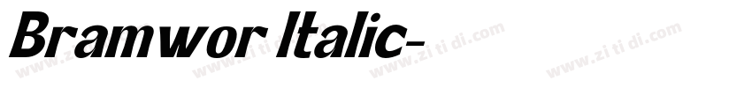 Bramwor Italic字体转换